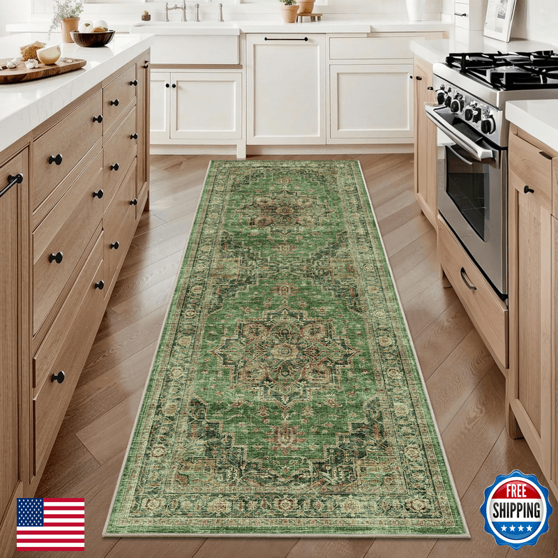 Nakedcloud 2X6 Vintage Runner Rug Pile Runners Non-Slip Machine Washable Rug - Image 1