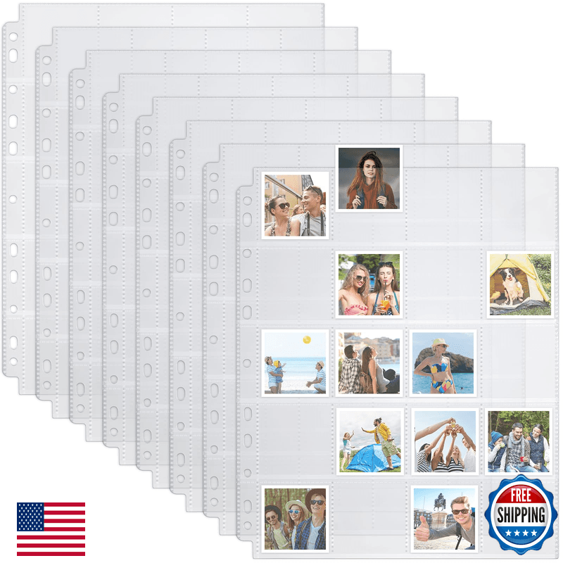 Fuyoooo 50 Pack Protective Photo Slide Pages Holds 20 35Mm Slides Top Loading - Image 1