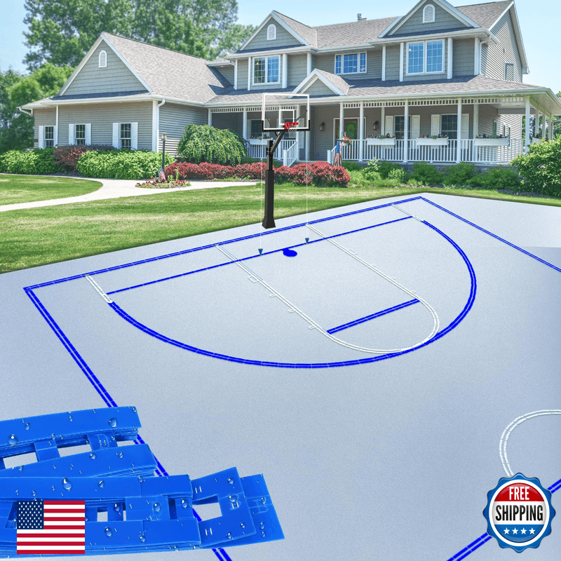 Framefirm Heavy-Duty Basketball Court Stencil Kit Basketball Court Marking Kit - Image 1