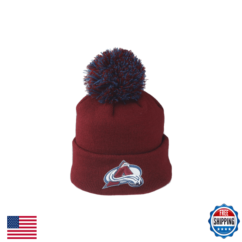 Zhats Colorado Avalanche Nhl Officially Licensed Youth Beanie Pom Icon Team - Image 1