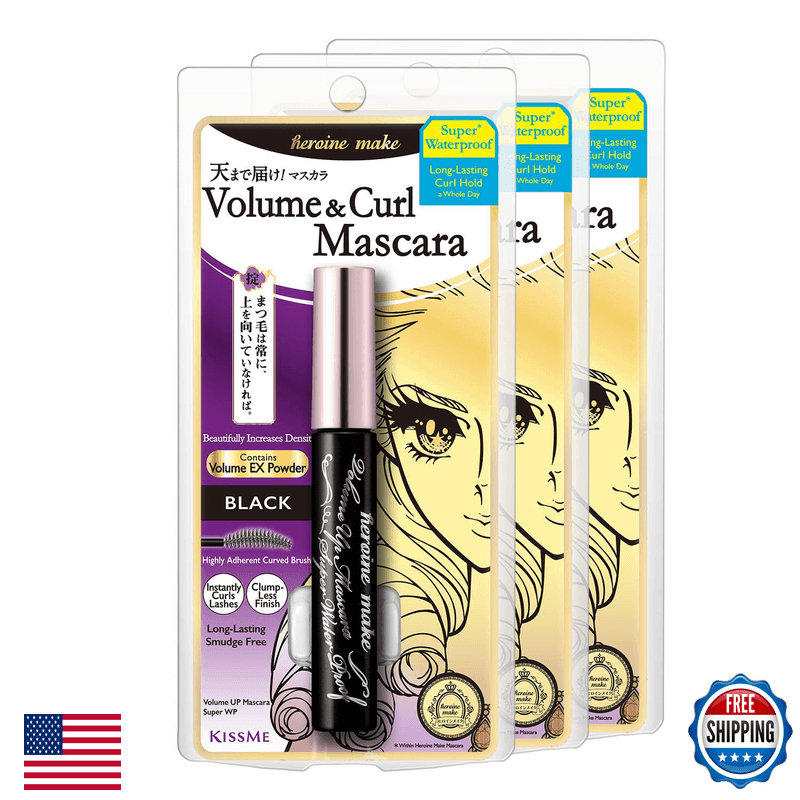 Heroine Make By Kissme Volumizing Mascara Waterproof Curvy Brush For Eye Makeup - Image 1