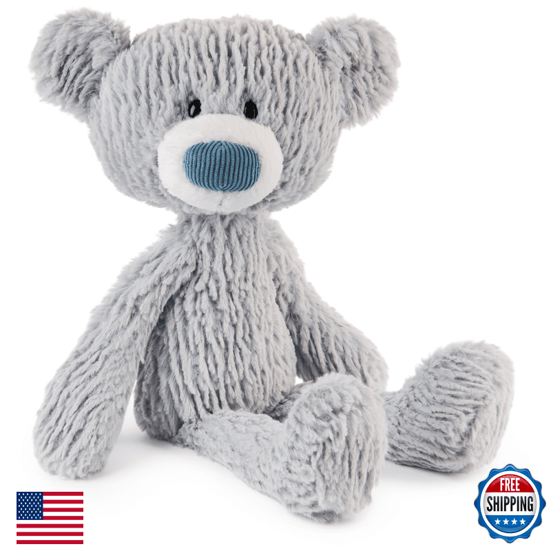Gund Toothpick Wavy Bear Teddy Bear Stuffed Animal For Ages 1 And Up Gray 15 - Image 1