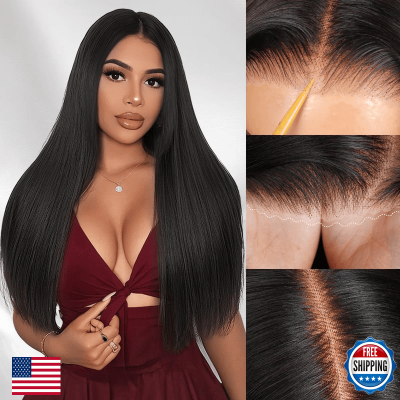 Ziygbk 32 Inch Wear And Go Glueless Wigs Human Hair Pre Plucked Pre Cut 5X5 Hd - Image 1