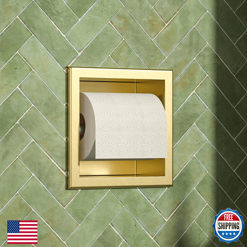 Bernkot Toilet Paper Holder In Wall Toilet Roll Holder For Bathroom Renovation - Image 1