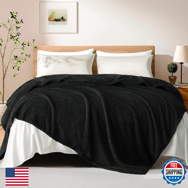 Exclusivo Mezcla Fleece Bed Blankets Queen Size Ultra Soft Lightweight And - Image 1