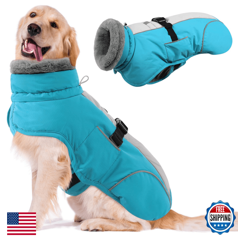 Queenmore Dog Coats For Large Breeds Dog Snow Jacket Adjustable Easy On Pet - Image 1