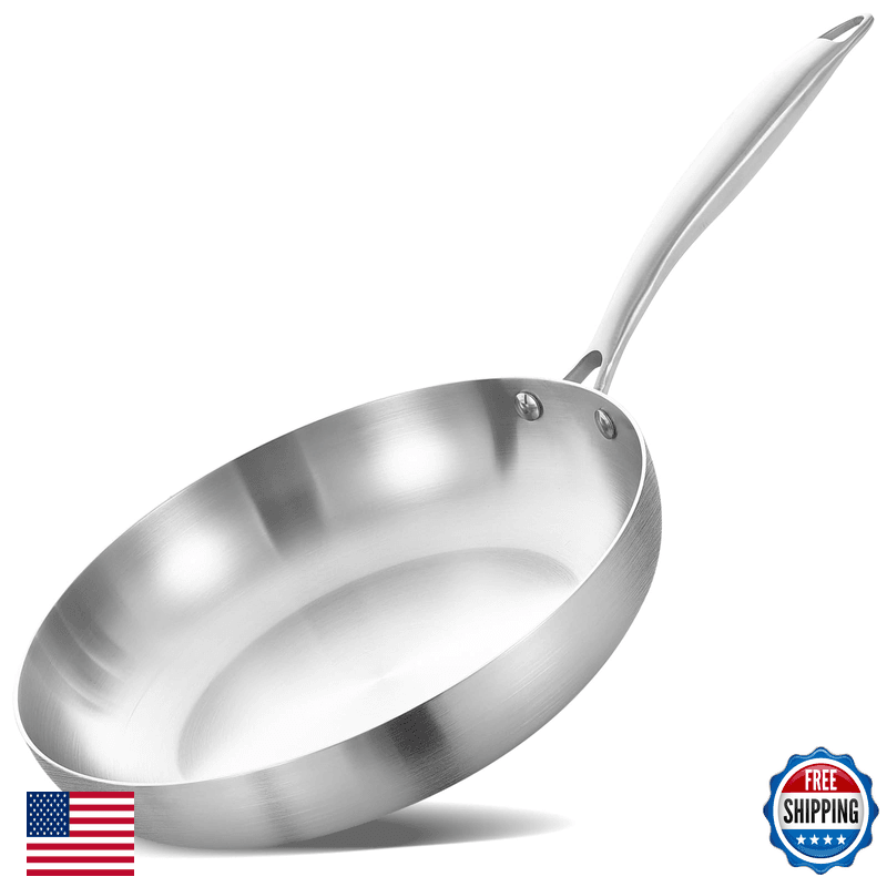 Lolykitch 10-Inch Tri-Ply 26 Cm Stainless Steel Frying Panskilletinduction - Image 1