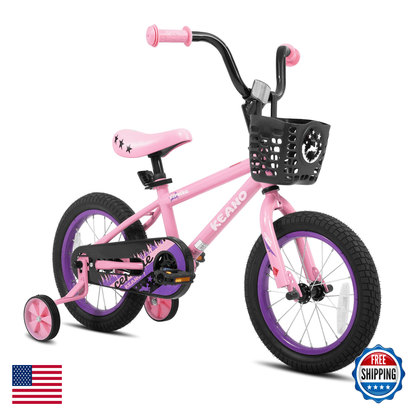 Keano Cervine 14 Inch Kids Bike For Girls Ages 3-5 Years 14Inch Toddler Bikes - Image 1