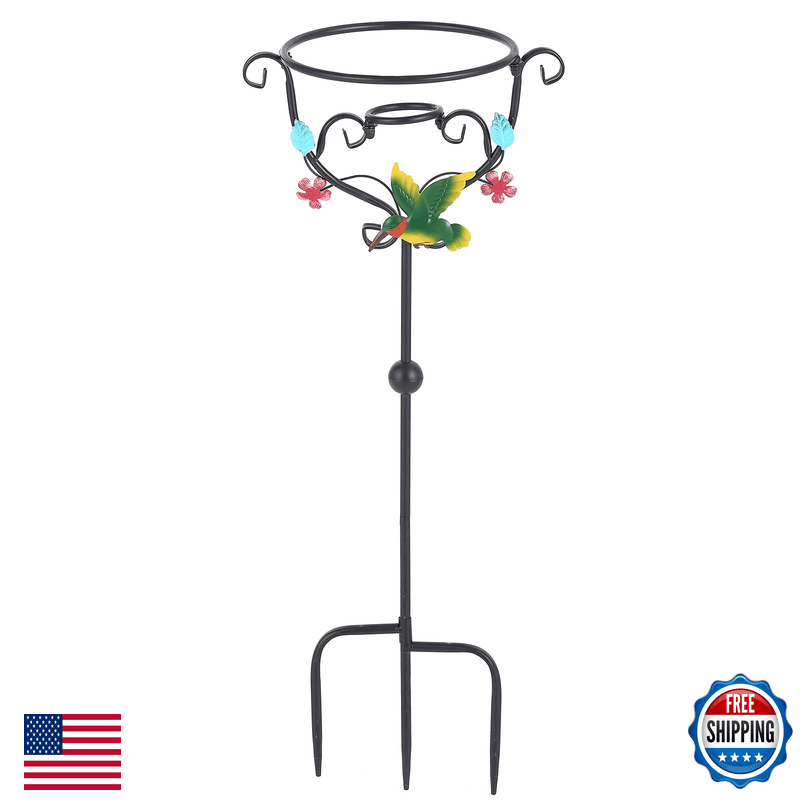 Tickcacy Hummingbird Gazing Globe Stand - 31.1 Metal Display 3 Prongs Base For - Image 1