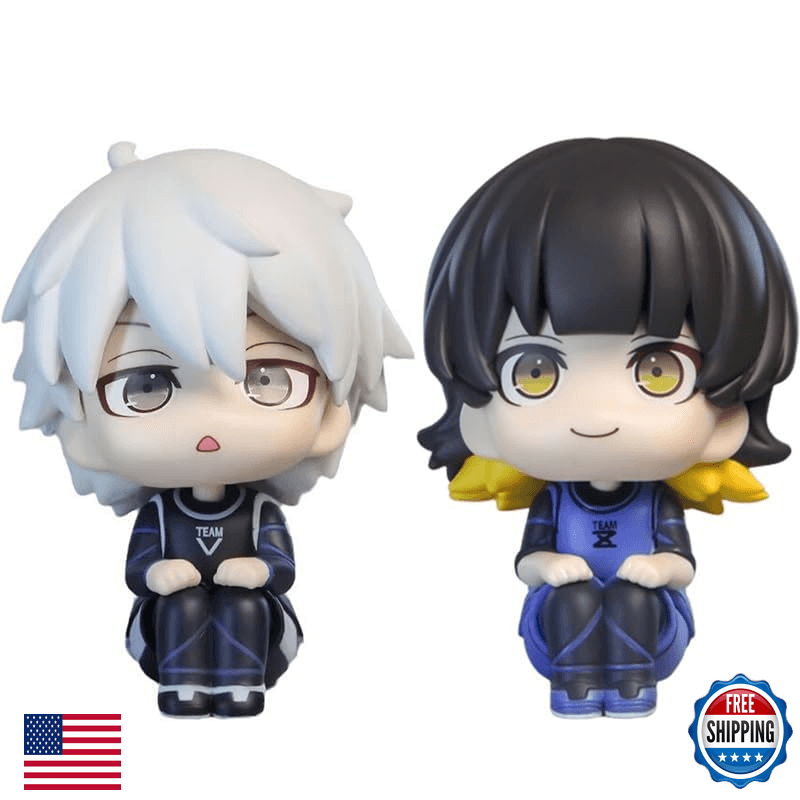 Puruuige 2Pcs Bachira Megurunagi Seishiro Figure Anime Look Up Figurine 3.9 Pvc - Image 1