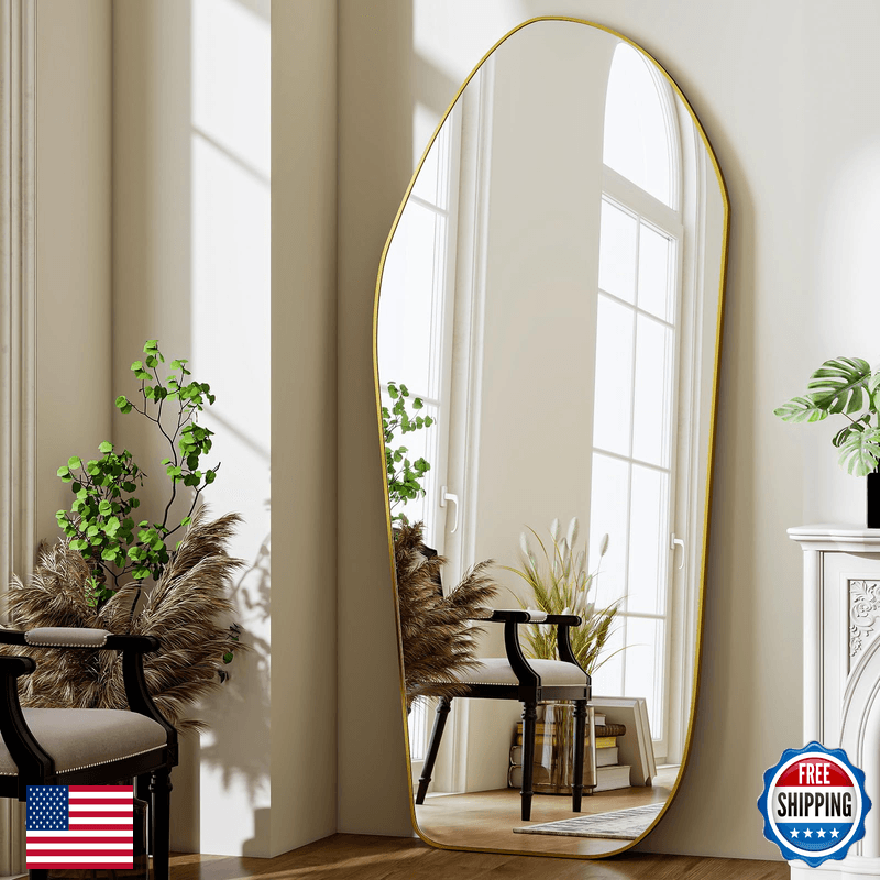 Beautypeak Full Length Dress Mirror - Floor Mirror 76X34 Irregular Diamond - Image 1