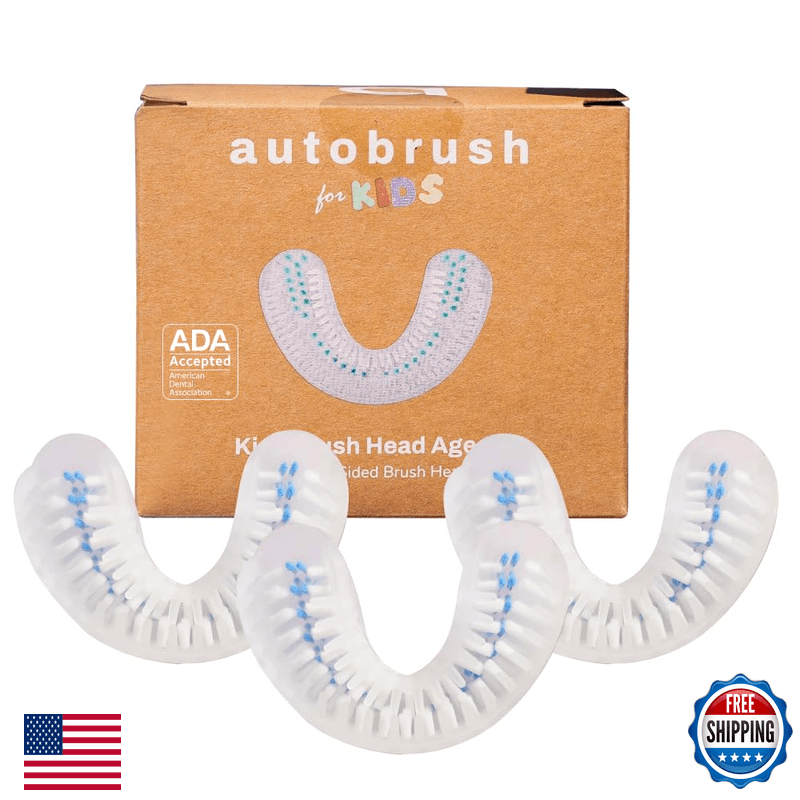 Autobrush Double Sided Brush Head Replacement Nylon Bristles Ada Accepted Kids - Image 1