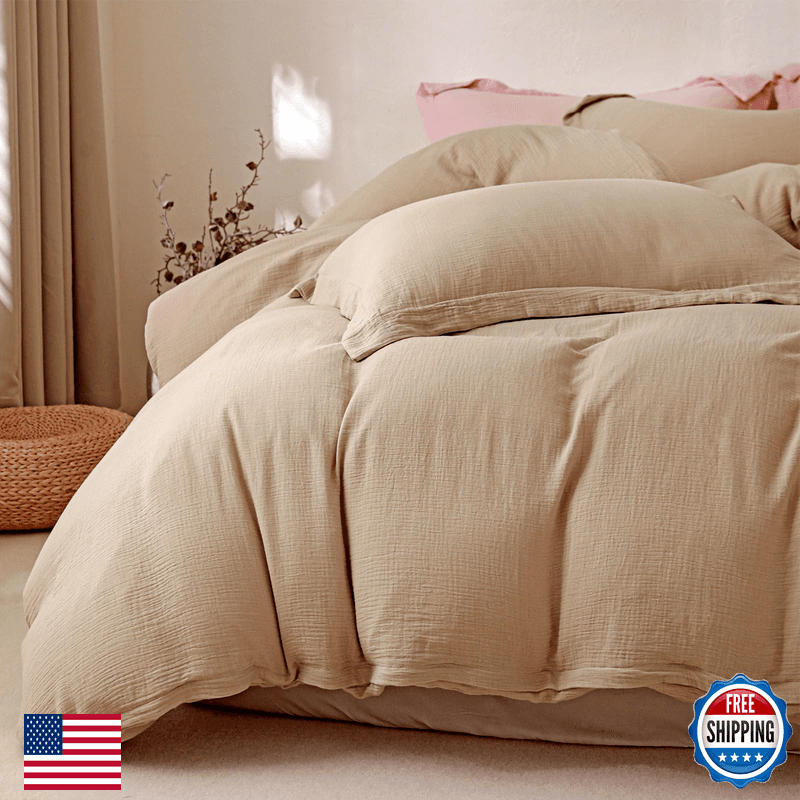 Morromorn Muslin Duvet Cover California King Size 100 Cotton Comforter Cover - Image 1