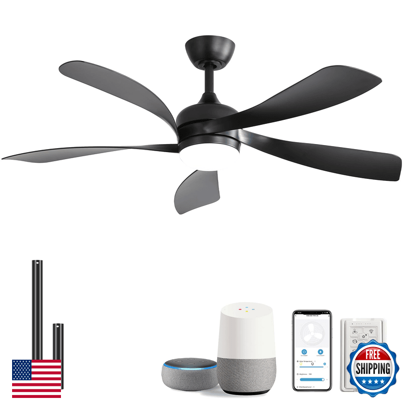 Sofucor 52 Inch Smart Ceiling Fan Light Modern Ceiling Fan Dimmable Memory Led - Image 1