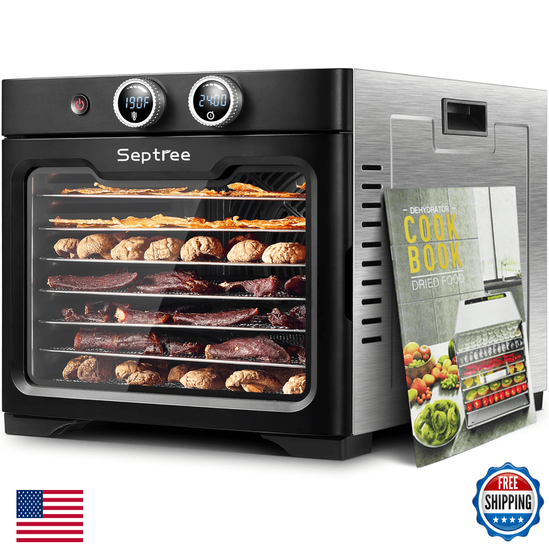 Septree Household Food Dehydrators Machine 8 Stainless Steel Trays Hold 10 Lb - Image 1