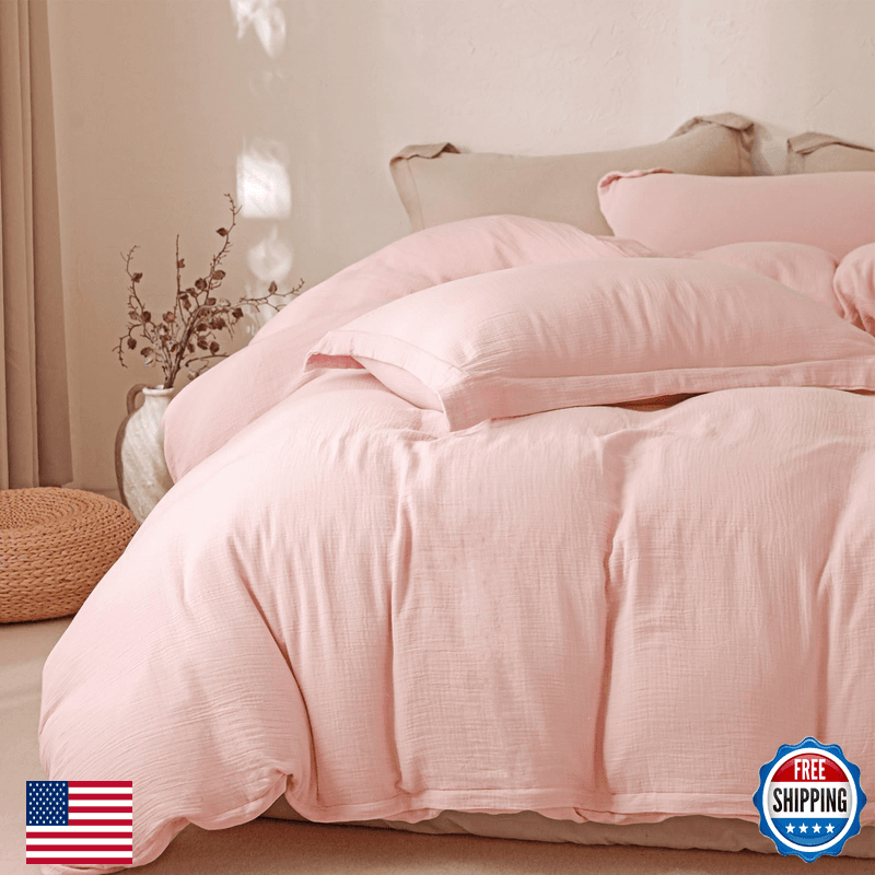 Morromorn Muslin Duvet Cover Twin Size 100 Breathable Cotton 2-Layer Gauze - Image 1