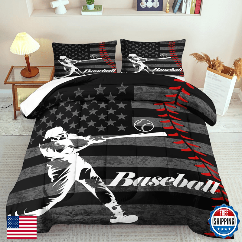 Llyxsesty Baseball Comforter Set Fullbaseball Bedding Kids And Adultsports - Image 1