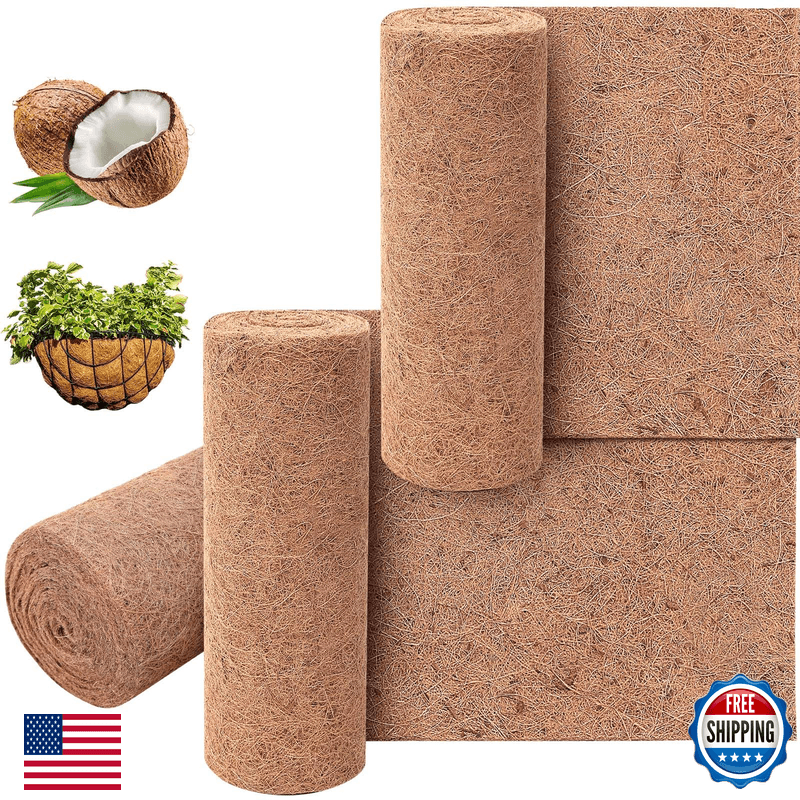 Jetec Coco Coir Liner 16 X 360 Inch Natural Coconut Liners For Planters Flower - Image 1