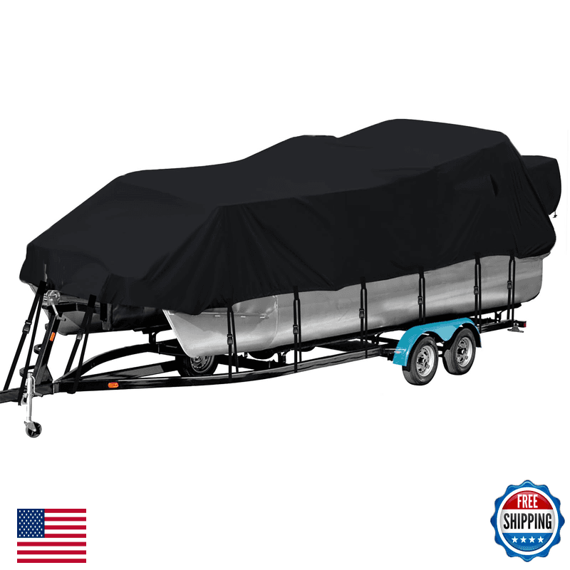 Caminor Pontoon Boat Cover 25-28 Ft 25 26 27 28 Foot Waterproof Pontoon Cover - Image 1
