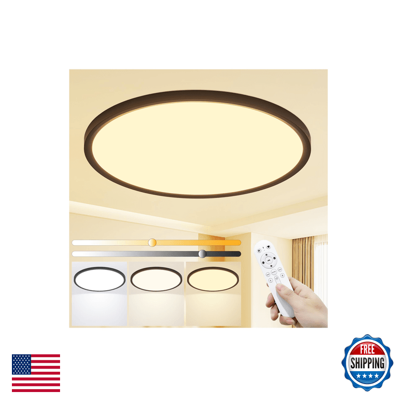 Drewaay 20 Inch Led Flush Mount Ceiling Light48W Ultra-Thin Modern Round Light - Image 1