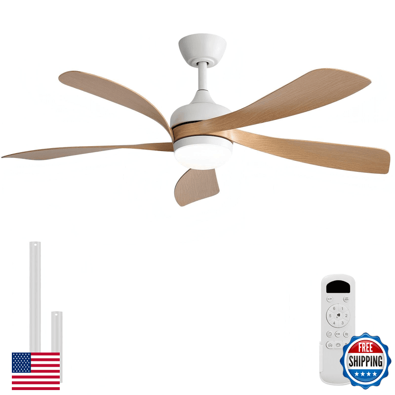 Sofucor 52 Inch Ceiling Fan Light Modern Ceiling Fan Dimmable Memory Led - - Image 1