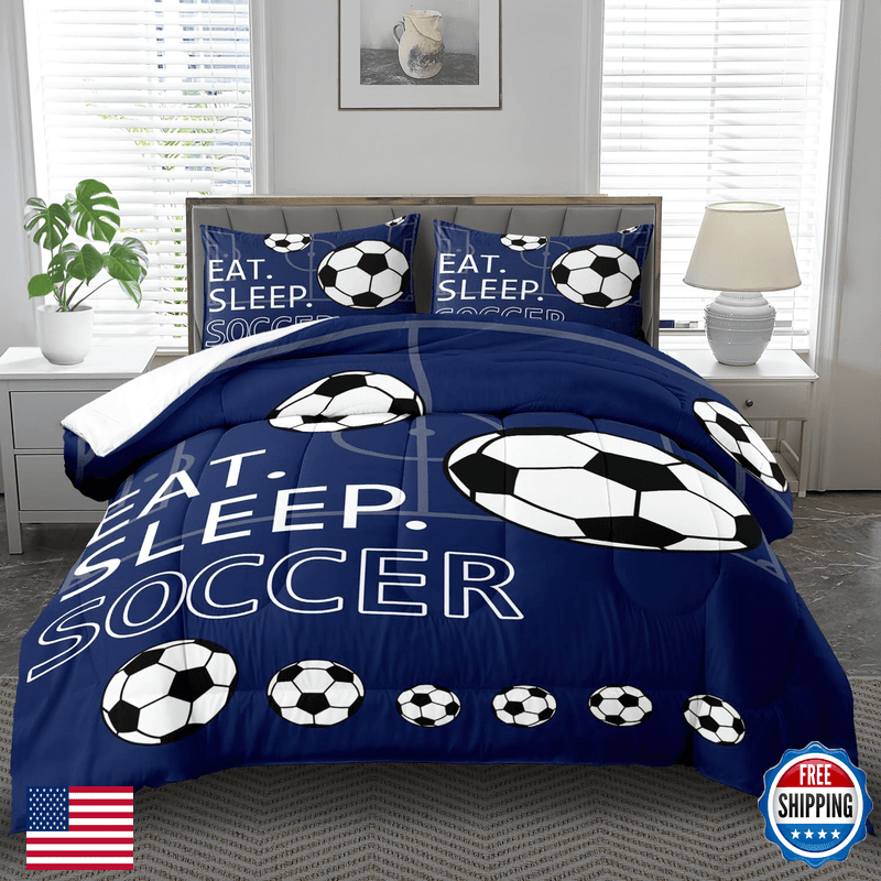 Llyxsesty Soccer Comforter Set Twin Bedroom Decorsports Comforter Sets For - Image 1