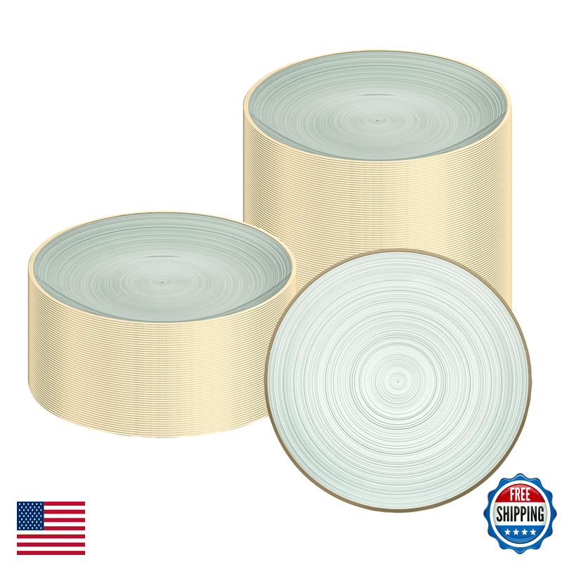 Restaurantware Plastic Plates 100 Pack Of 7.13 Inch Plastic Party Plates - Image 1