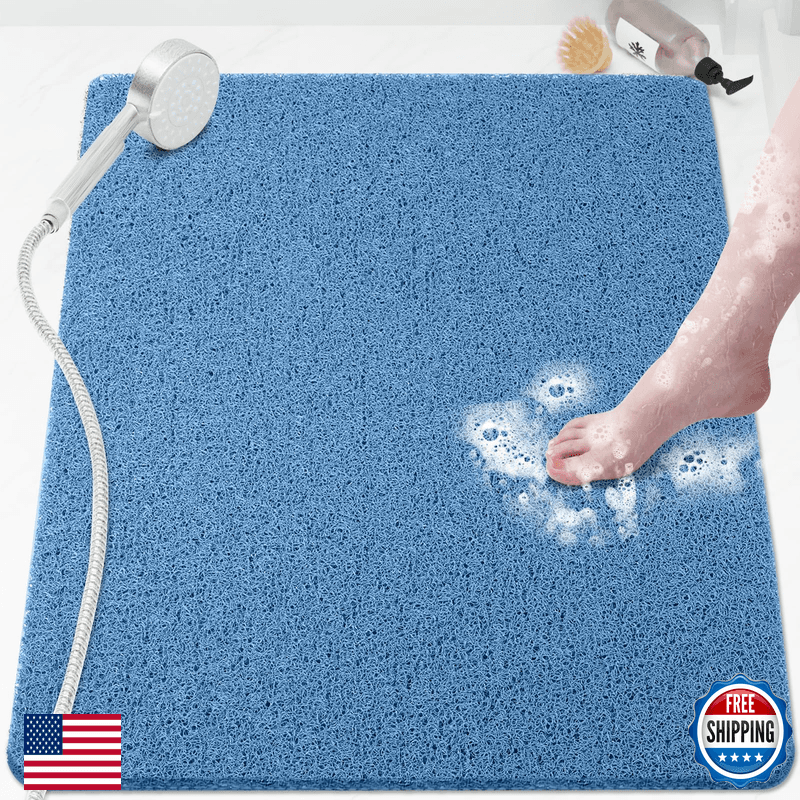 Softduo Shower Mat Bathtub Mat Non-Slip32X24 Inch Soft Tub Mat Drainpvc Loofah - Image 1