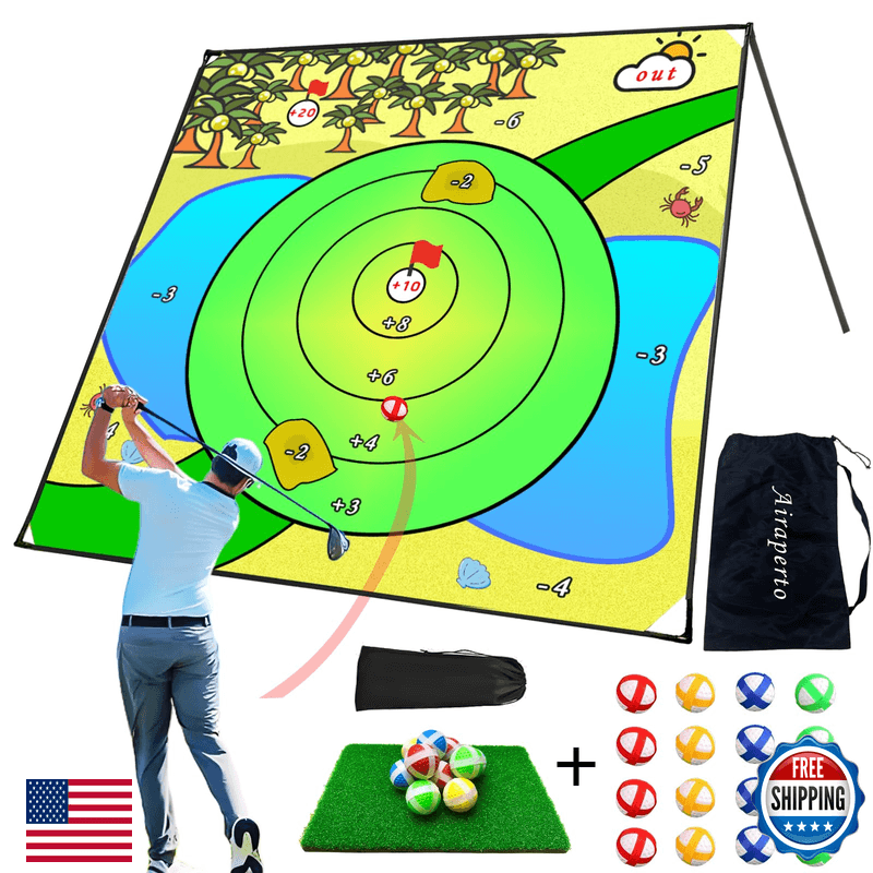 Airaperto Battle Golf Chipping Gameupgrade 80X80 Large Chipping Matplay Outdoor - Image 1