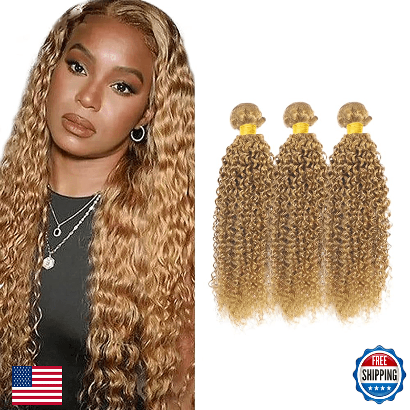 Crmbmod 27 Honey Blonde Bundles Human Hair Water Wave Bundles 20 22 24 Inch - Image 1
