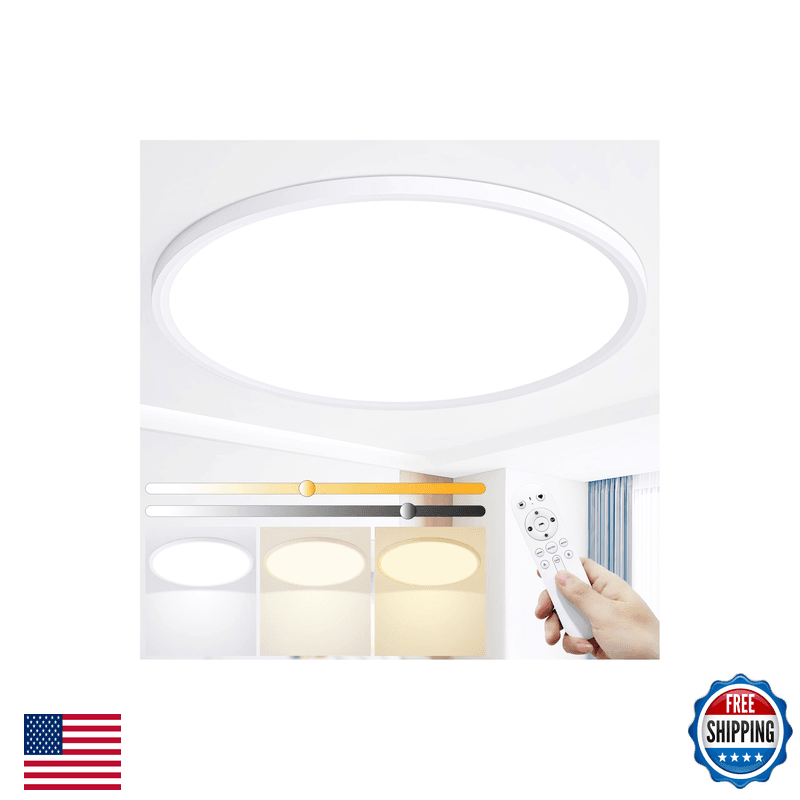 Drewaay 24 Inch Led Flush Mount Ceiling Light Remote 56W 5600Lm Dimmable - Image 1