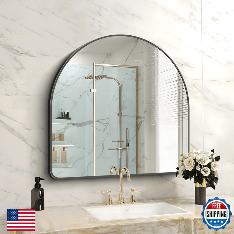 Forbath Arched Bathroom Mirror 30X30 Inch Bathroom Mirror Wall Mounted Modern - Image 1