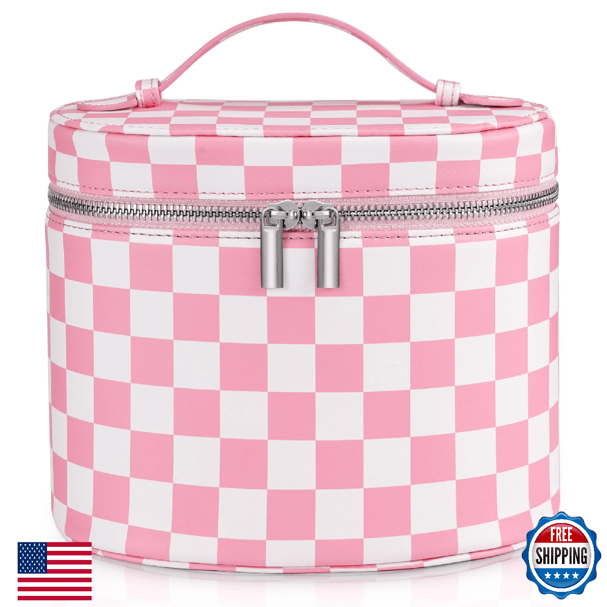 UUYUUY Makeup Bag Vanity Case Cosmetic Bag with Removable Divider Travel Toiletr - Image 1