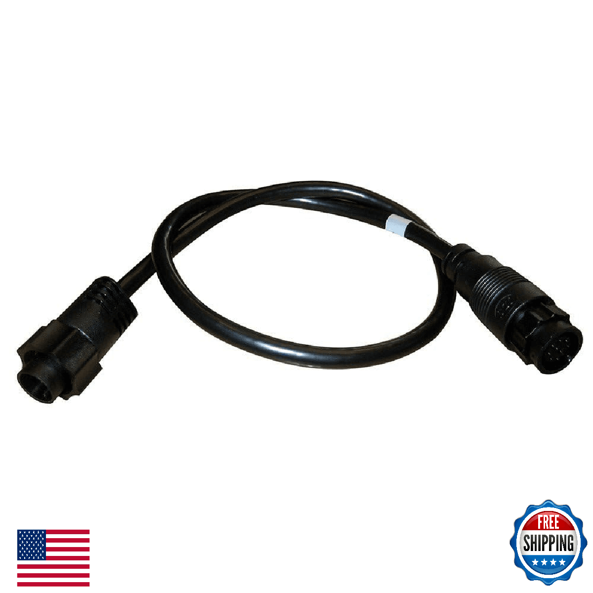 Lowrance 000-13977-001 9-Pin to 7-Pin Transducer Adapter Cable Airmar XSONIC - Image 1