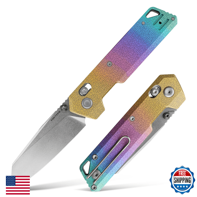 Vosteed Parallel Edc Pocket Knife - 2.90 S35Vn Stonewash Blade Reverse Tanto - - Image 1