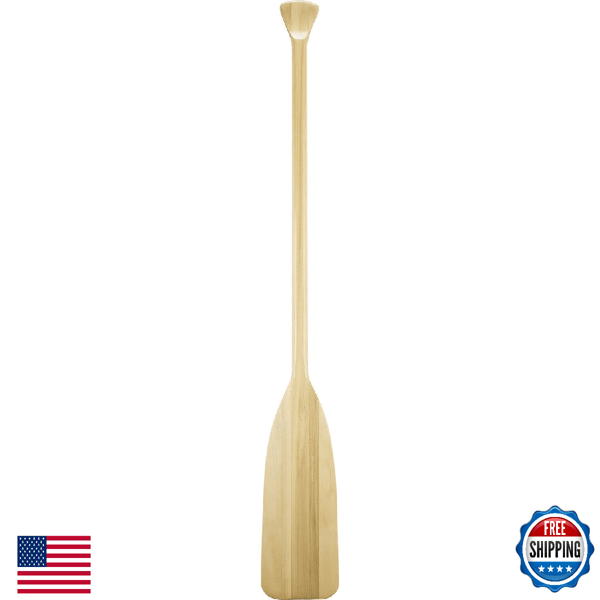 Attwood 11761-1 Wooden Canoe Paddle, 4ft, Ergonomic Grip, Premium Wood - Image 1