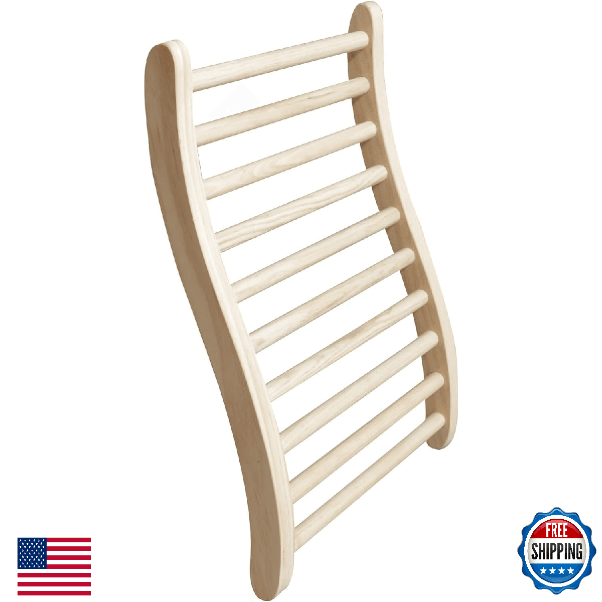 Xmatch Hemlock S-Shape Sauna Backrest for Infrared Sauna, 15.5" W - Image 1