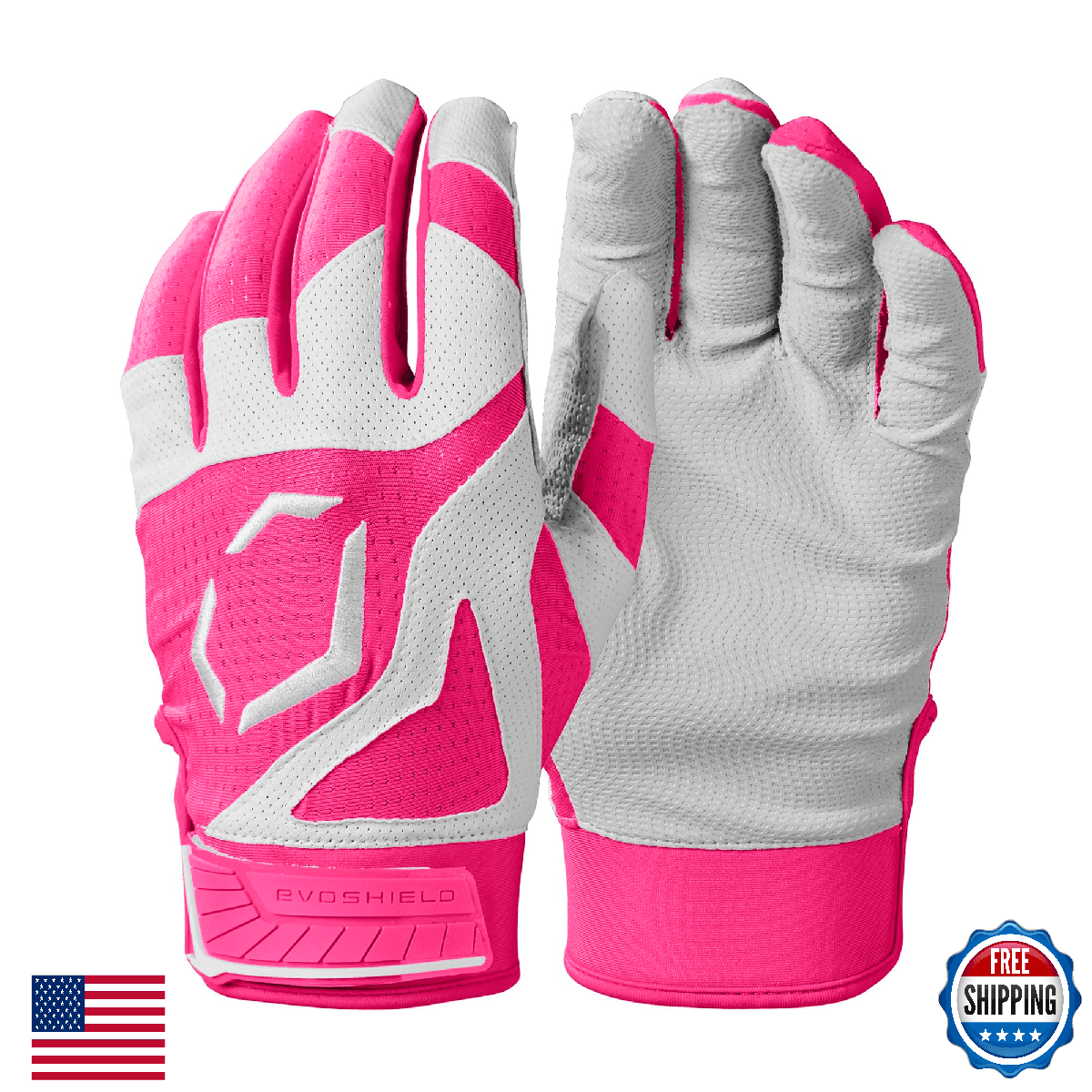 EvoShield SRZ-1 Adult Batting Gloves - Hot Pink, 2X-Large - Image 1