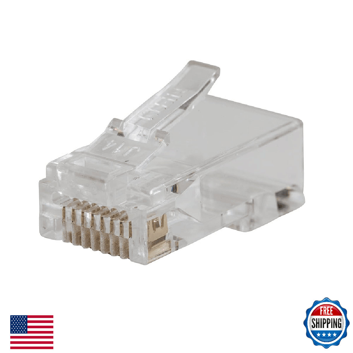 Klein Tools VDV826-762 Pass-Thru Modular Data Plug RJ45 CAT5e Gold Plated 200-Pa - Image 1