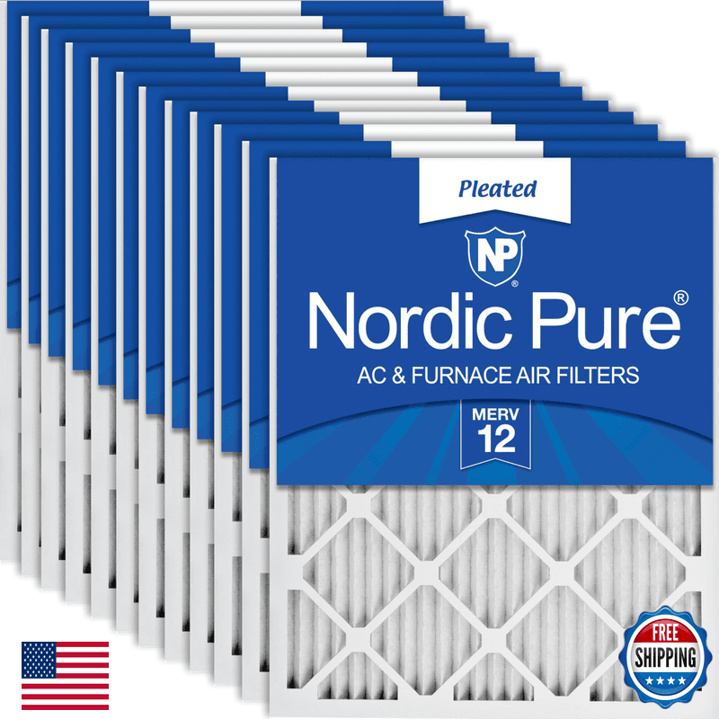 Nordic Pure 15X20X1 Actual Size 14 1/2 X 19 1/2 X 3/4 Pleated Merv 12 Air - Image 1
