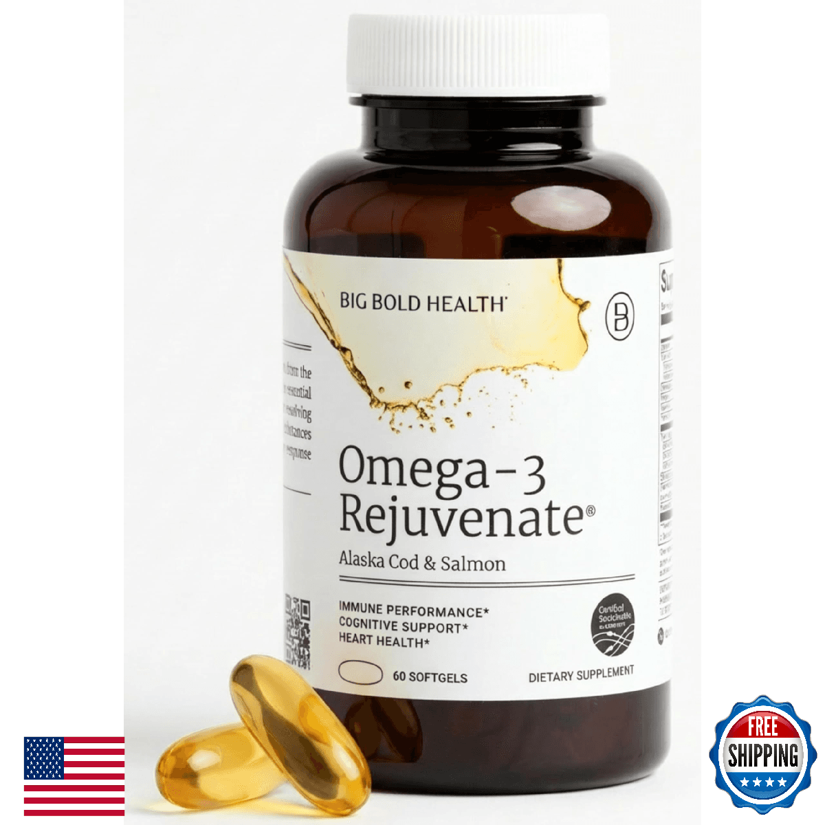 BIG BOLD HEALTH Omega-3 Rejuvenate Wild Alaskan Fish Oil Supplement with PRMs ⎹ - Image 1