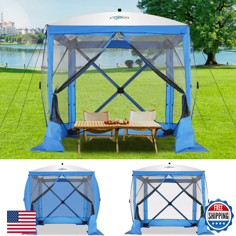 Cobizi 6X6 Ft Pop Up Gazebo Tent Screen Tent Sidewalls Waterproof Portable - Image 1
