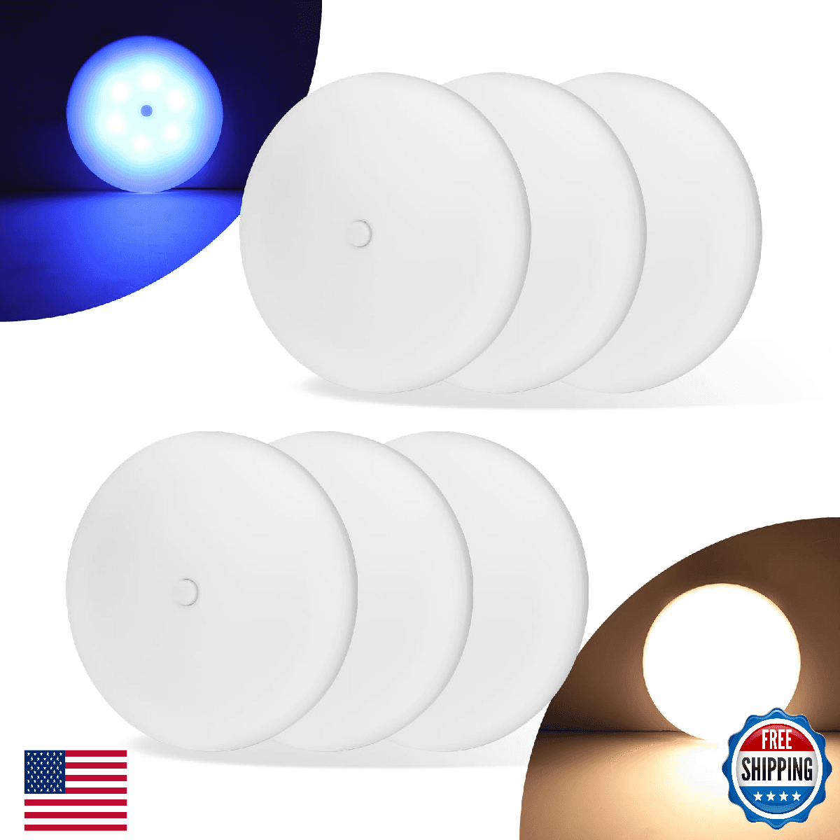 ULITECO RV Puck Light 5Inch, Dimmable RV Light Fixture 12V, Camper Interior Ligh - Image 1