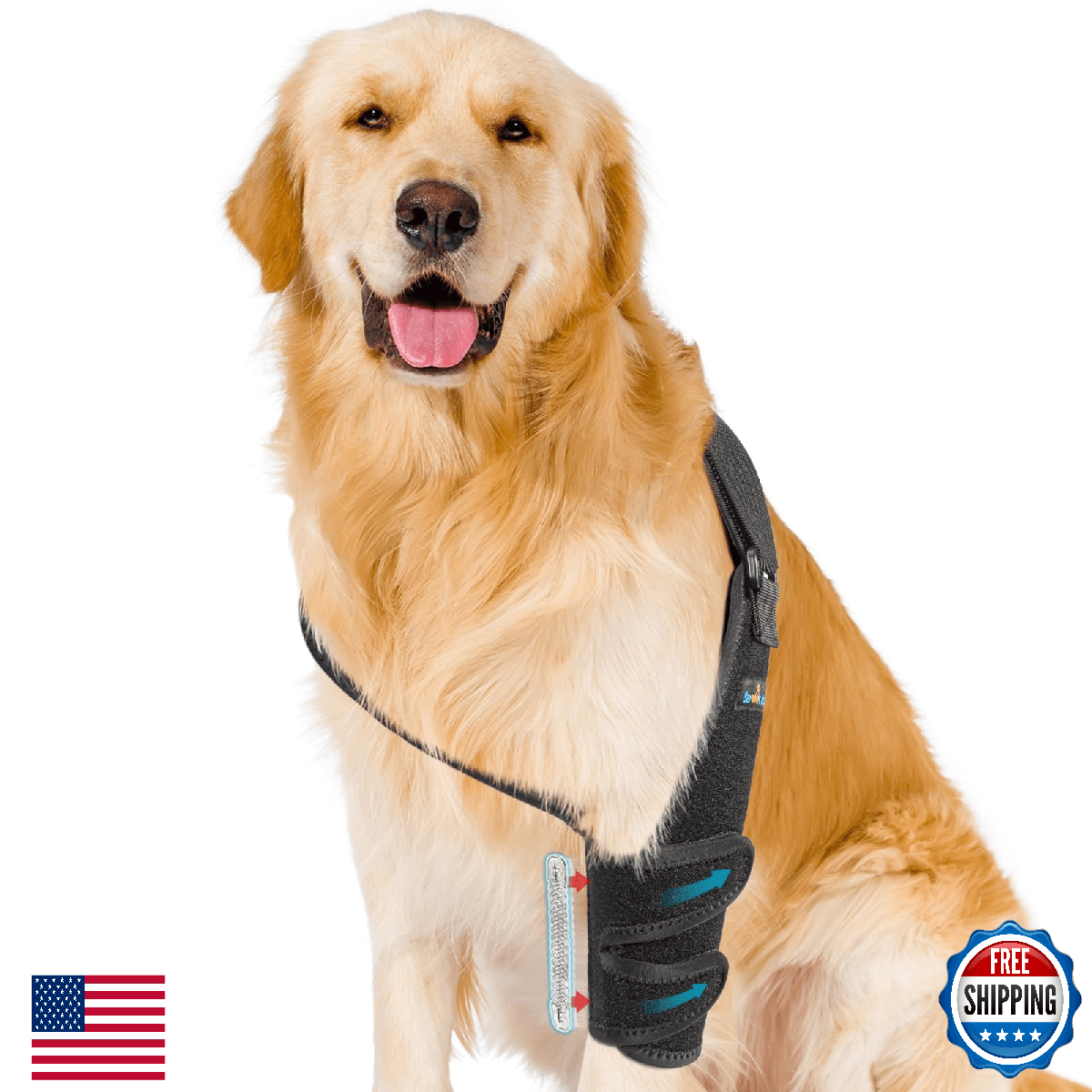 Bawektrl Dog Elbow Protector Brace for Canine Pads, Elbow&Shoulder Wraps with Me - Image 1