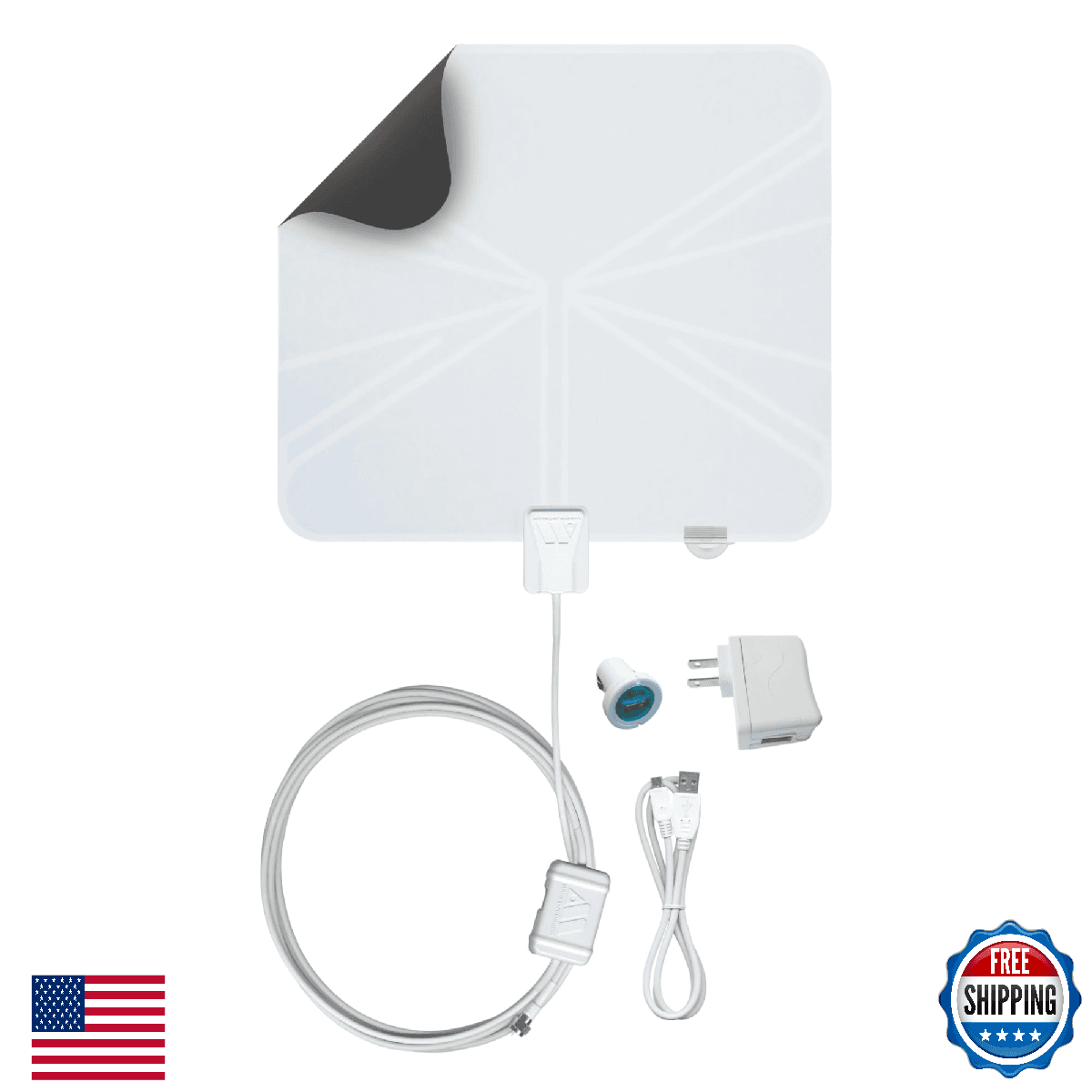 Winegard RV-RZ85 Rayzar Amplified Portable Indoor HD Antenna , Black - Image 1