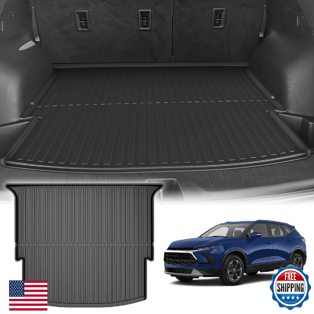 AOMSAZTO Cargo Liner for 2019-2025 Chevrolet Blazer All Weather Waterproof Trunk - Image 1