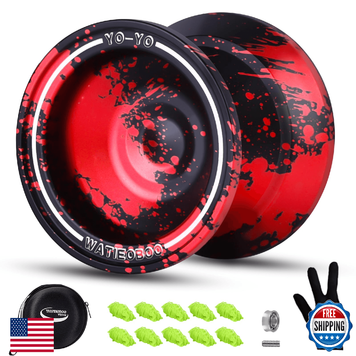 WATIEOBOO 7 Metal Yoyo Dual-Function Responsive Non-Responsive Professional Tric - Image 1