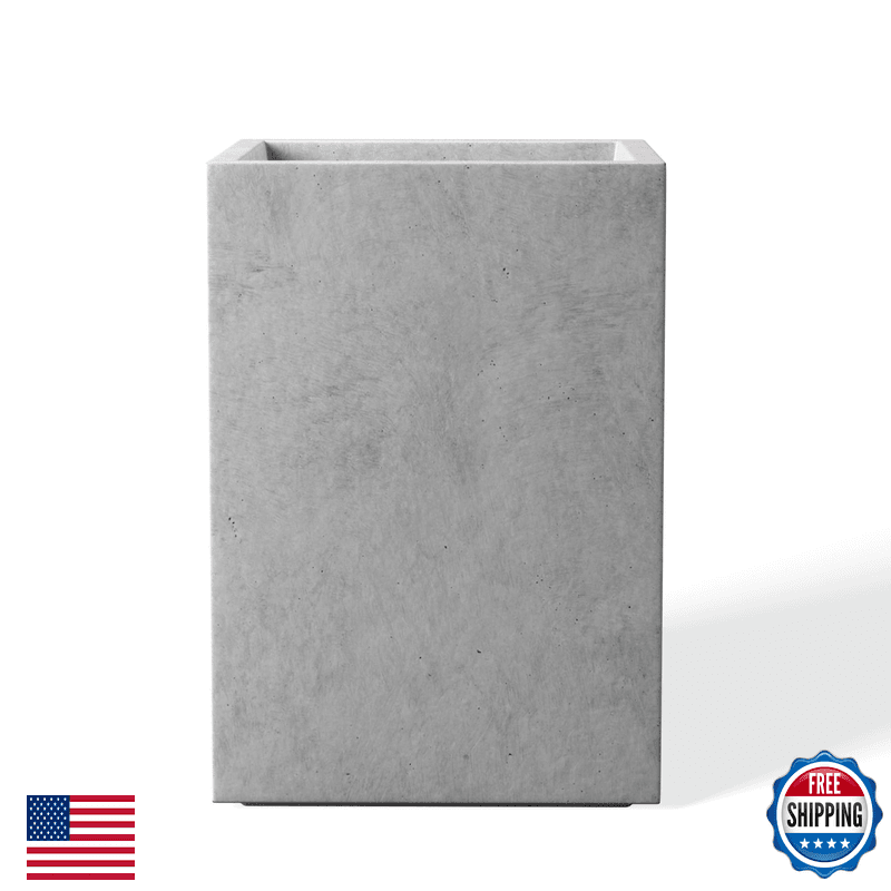 Kante 15.7 H Tall Rectangular Concrete Planters Outdoor Indoor Lightweight - Image 1