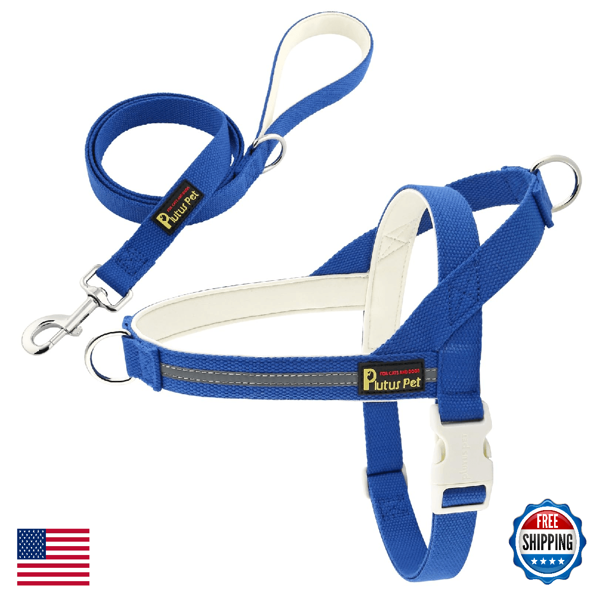 Plutus Pet No-Pull Dog Harness & Leash Set, Reflective, Soft Padded, Quick Fit - Image 1