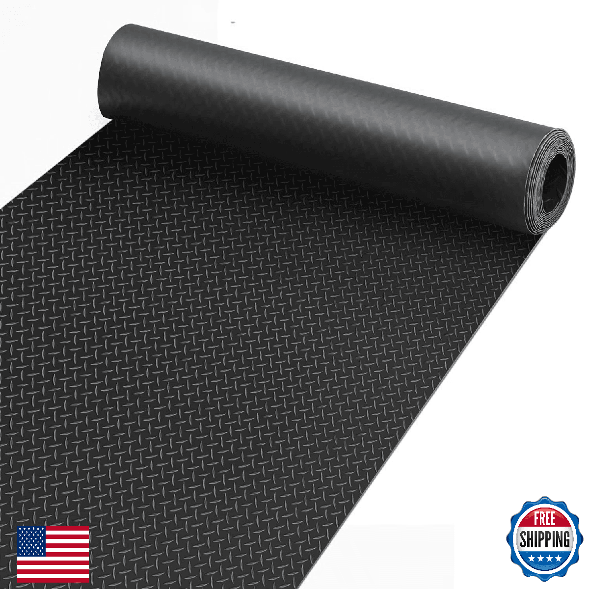 Wilaly 4x6.5FT Garage Floor Mat Roll Non-Slip PVC Rubber Parking Motorcycle Ware - Image 1